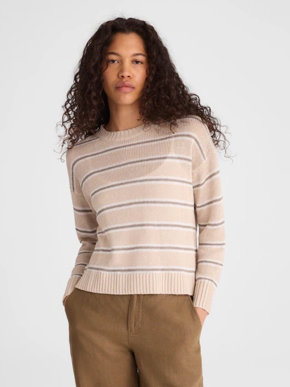 MADEWELL Linen Drop Shoulder Sweater, Size S